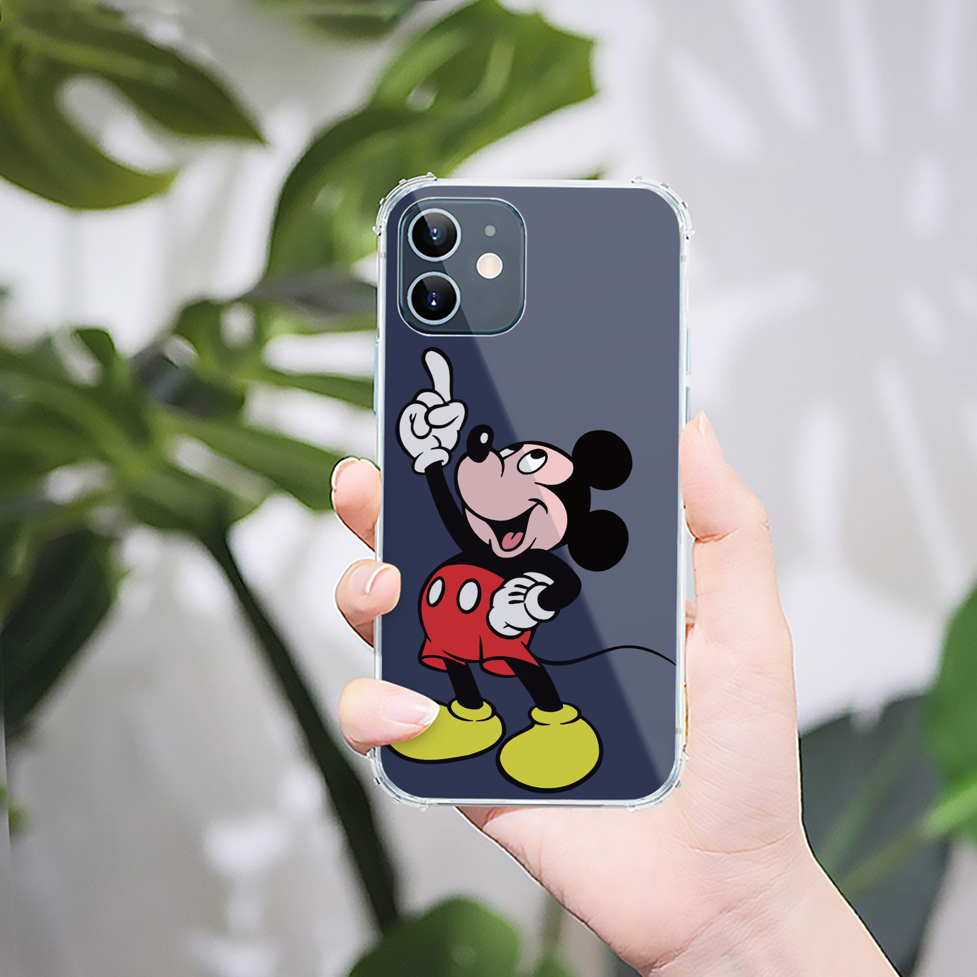 （画像用） ミッキーマウス Mickey Mouse 【iPhone 12シリーズ対応】透明スマホケース（クリアソフトケース）